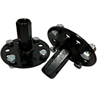 Bricoferr PT600041 Juego De Ejes Para Acoplar a Ruedas Metalicas Con Un Encaje Hexagonal Interior De 23mm